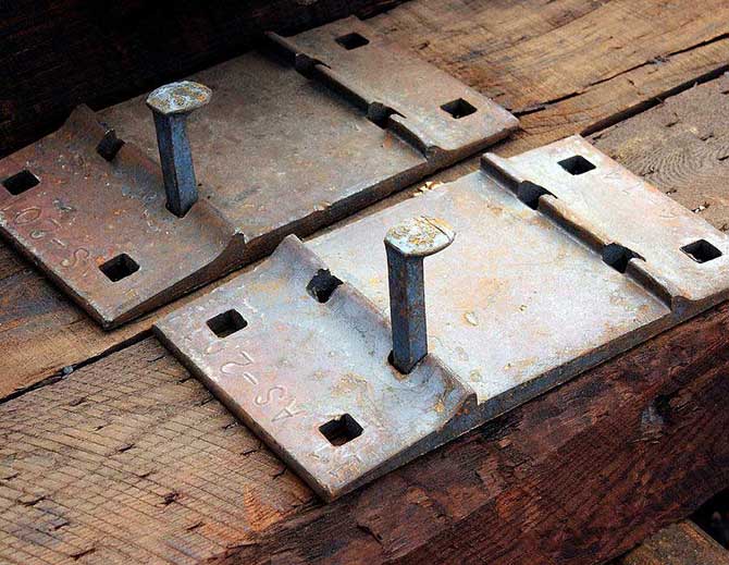 8-hole railroad tie plate