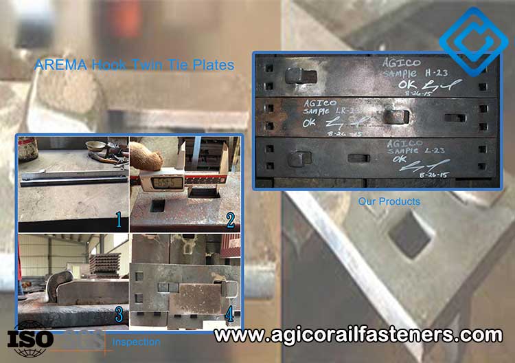 AREMA hook twin tie plates quality control