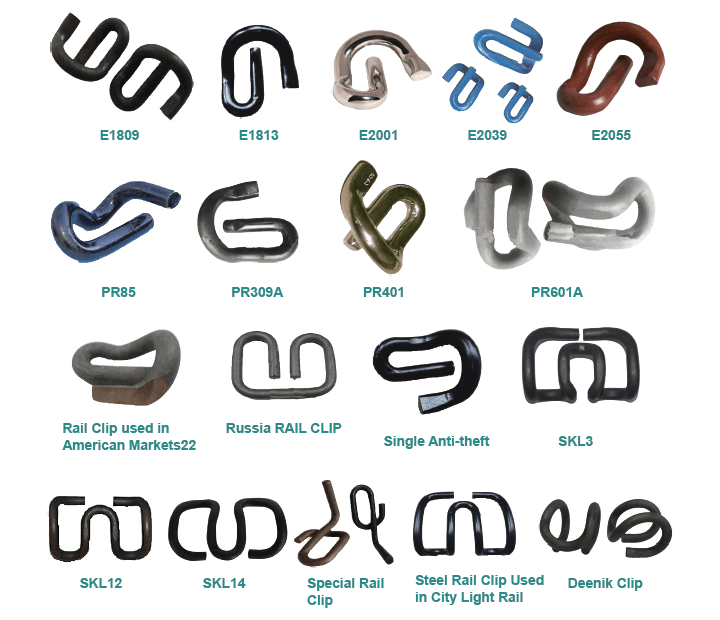 All kinds of rail clips