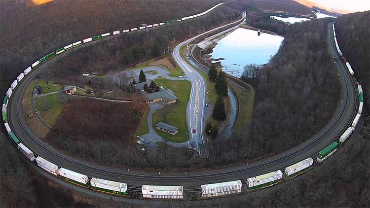 horseshoe curve railroad line