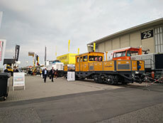 Railway products exhibition inside and outside