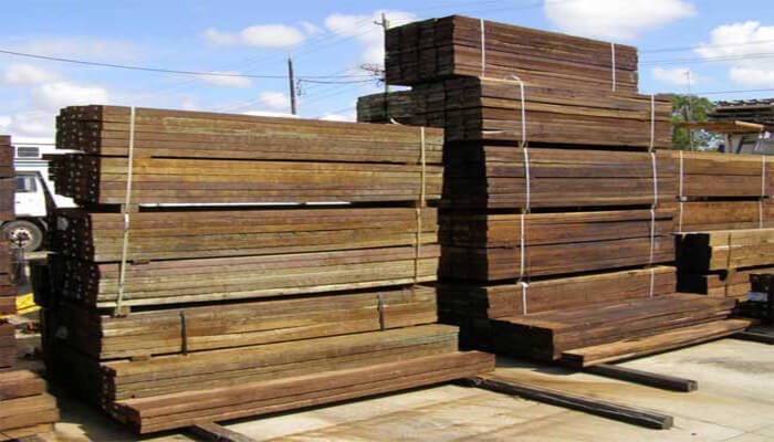 what wood are railway sleepers made of